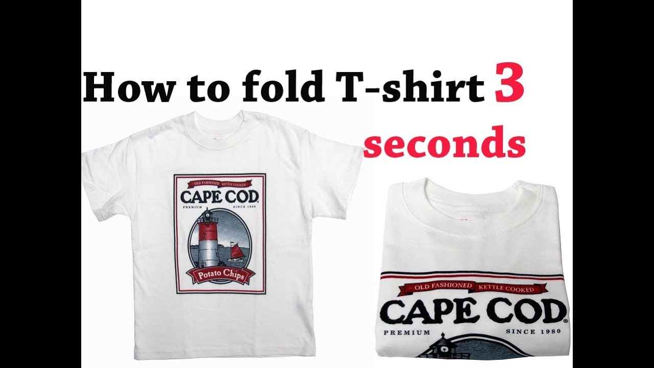 How to fold T-shirt in 3 Seconds - YouTube
