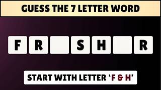 Guess the 7 Letter Word - Start with F and H (5% Can Guess) | Word Quiz | Quiz World Sunita screenshot 4