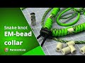 How to make an em ceramic beads collar with the snake knot  full tutorial