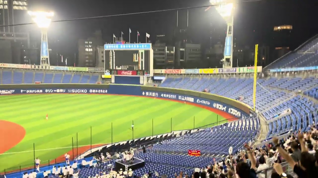 日産自動車 石飛智洋 同点満塁HR (ダッシュ日産〜得点歌 世界の恋人)