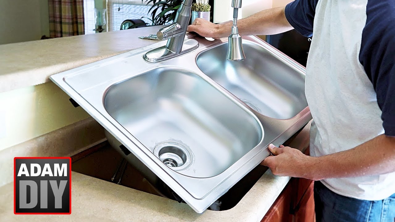 How To Replace Install A Kitchen Sink Cast Iron To Stainless