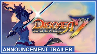 Disgaea 7: Vows of the Virtueless - Announcement Trailer (Nintendo Switch, PS4, PS5, PC)