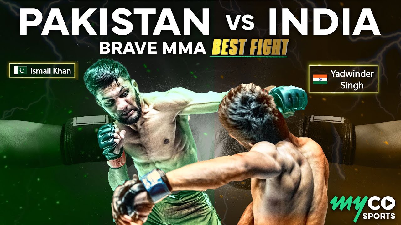 Исмаил Хан обеспечивает Ядвиндеру Сингху кровоточащий бой на ринге | Brave MMA Fight | myco Sports