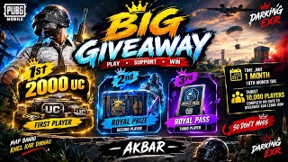 BIG GIVEAWAY | Win 2000 UC Royal Pass & More  Play Our Win Amazing Rewards 10,000 Players Giveaway screenshot 2