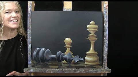 Lear How to Draw and Paint with Acrylics CHECKMATE-Easy Fun Beginner Online Tutorial-Time Lapse