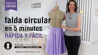 Coser falda en 5 minutos - Tutorial fácil - ASUN DOMINGUEZ - YouTube