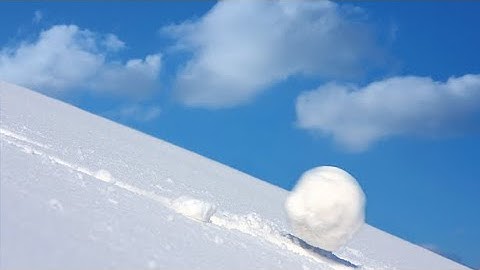 Snowball Becomes Bigger Going Down The Hill Like In Cartoons