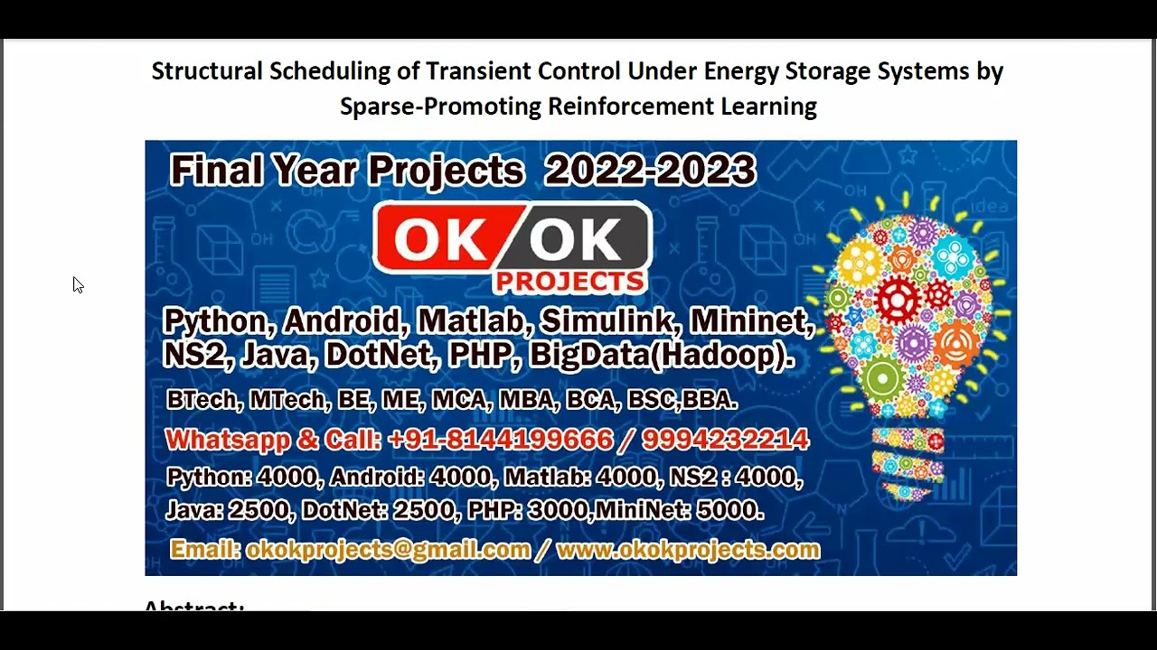 Transient Control Brand Structural Scheduling of Transient Control Under Energy Storage Systems ...