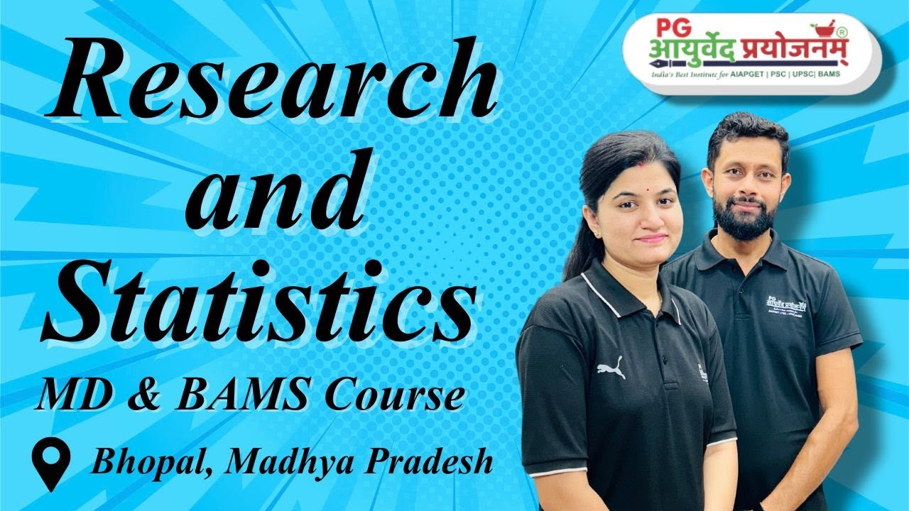 Research and Statistics complete course for MD 1st year and BAMS final year- important information
