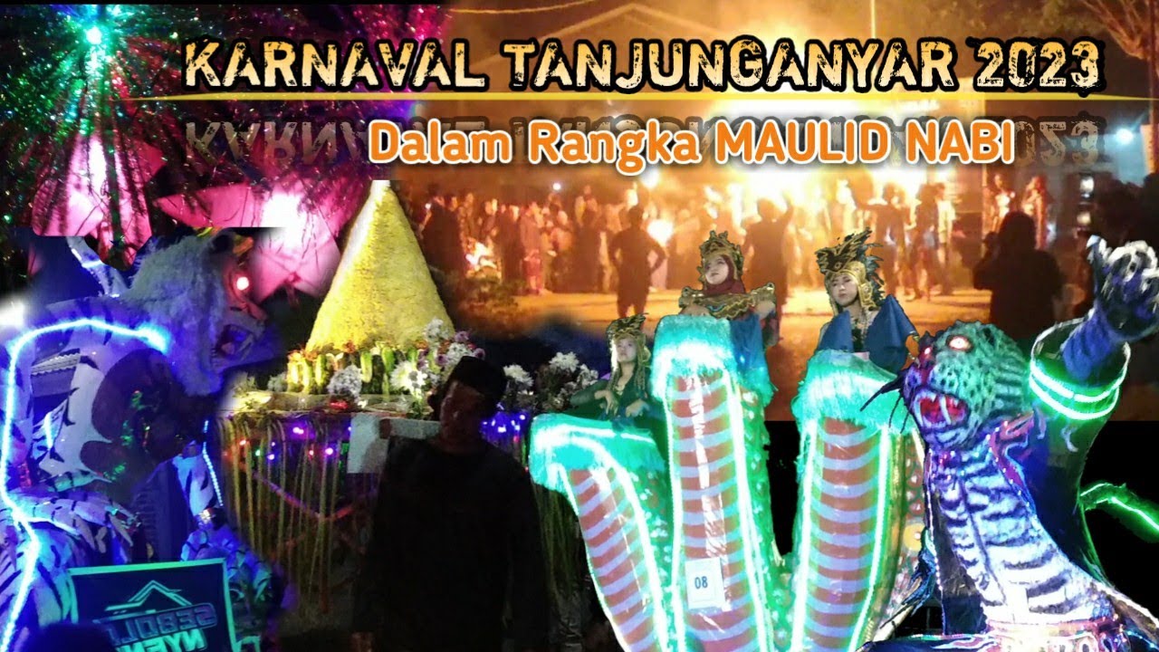 full penonton KARNAVAL TANJUNGANYAR 2km 2023 Merayakan MAULID NABI
