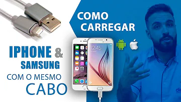 Como carregar iPhone com cabo?