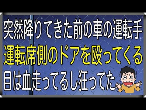 【修羅場】突然降りてきた前の車の運転手。運転席側のドアを殴ってくる。目は血走ってるし狂ってた→【修羅場なやつらチャンネル】