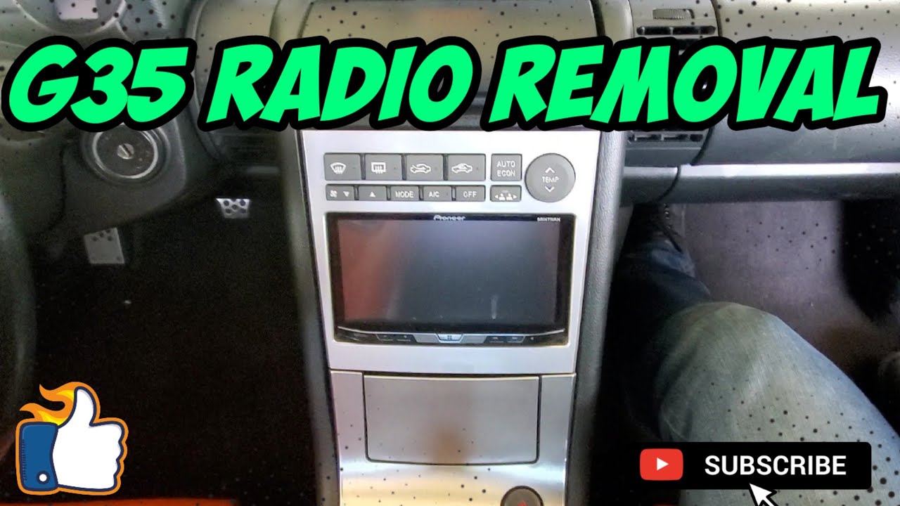 G35 Coupe Radio Removal (SHORT & SIMPLE)