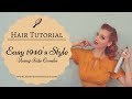 Easy 1940s Hairstyle Using Side Combs | VINTAGE HAIR TUTORIAL