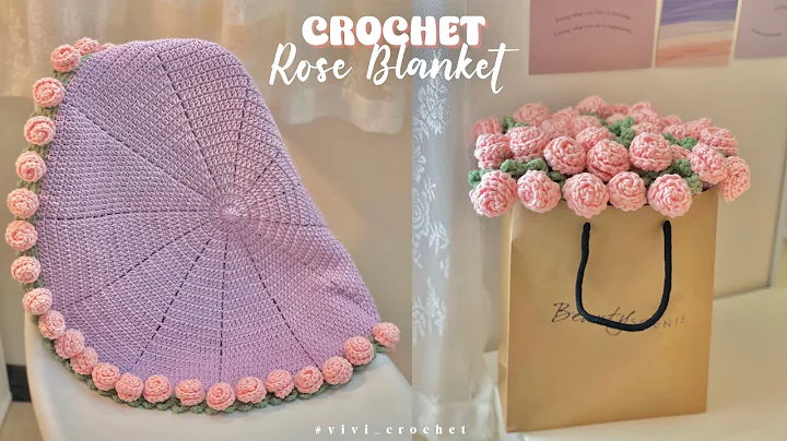 How To Crochet a Flower Blanket | Rose Bouquet Blanket 💐