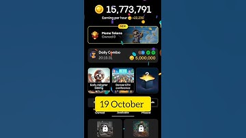 Gemz Daily Combo Today 19 October | Daily Combo Today #gemz #combo #airdrop