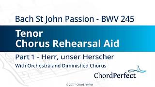 Bach's St John Passion Part 1 - Herr, unser Herscher - Tenor Chorus Rehearsal Aid