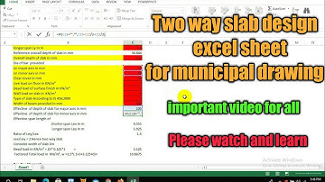 A Complete video on design of slab in excel for ETABS MUNICIPAL REPORT//