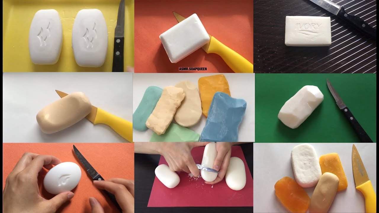 1  HOUR, TINGLES IN YOUR BRAIN- HARD SOAP CARVING COMPILATION