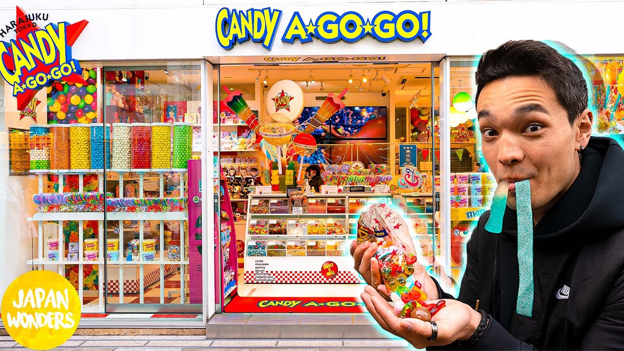 Trying Japanese Candy Harajuku Candy Store In Tokyo Japan Youtube