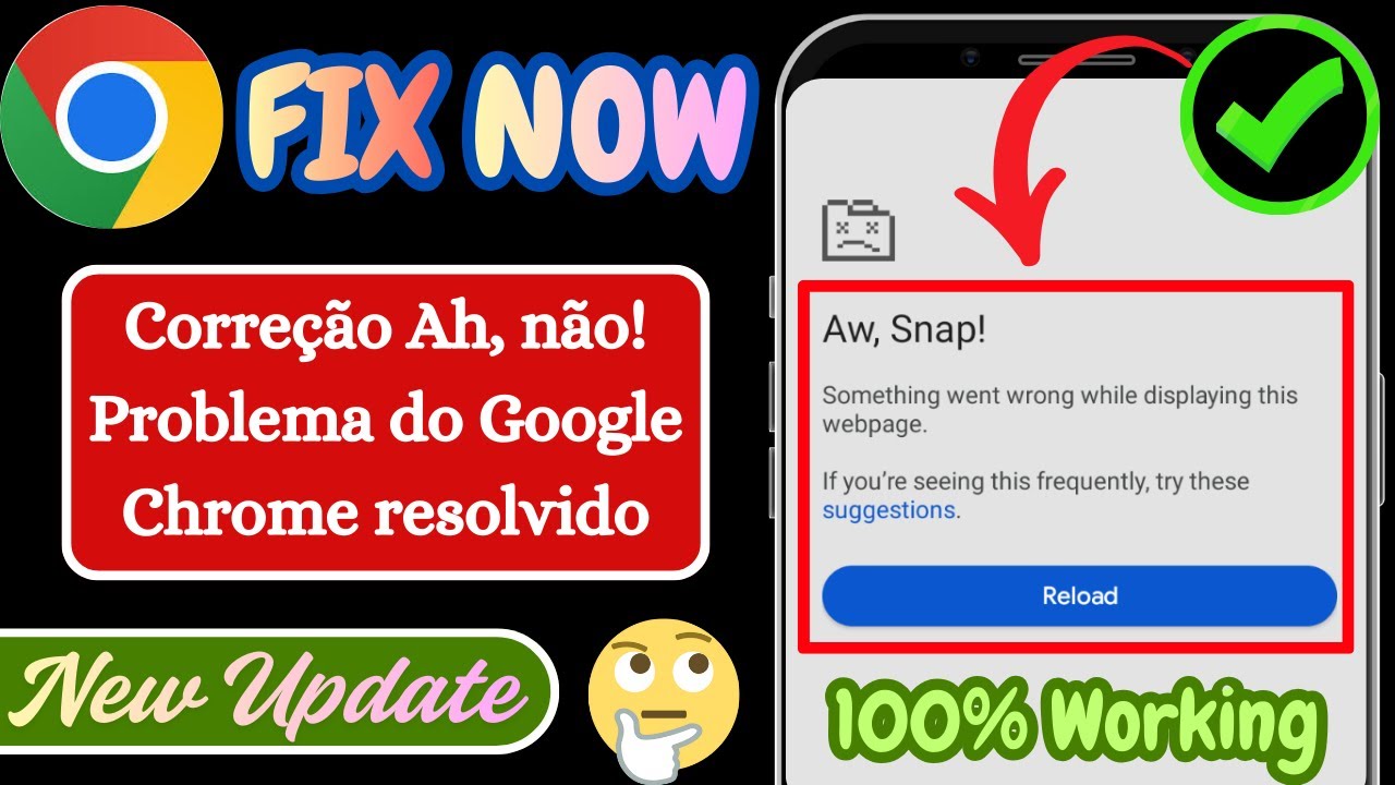 Como consertar Ah, não! Erro no Google Chrome (2025) | Ah não erro no ...