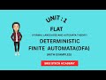 Deterministic Finite Automata (DFA) with Examples | JNTU