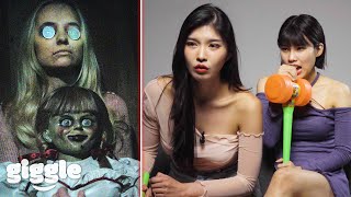 Korean Girls Shocked by America Horror Movies!