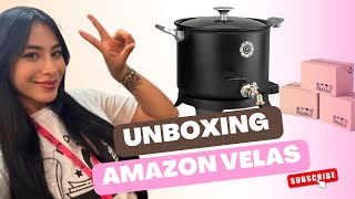 AMAZON UNBOXING  VELAS COMIENZA TU PROPIO NEGOCIO_ olla para hacer velas