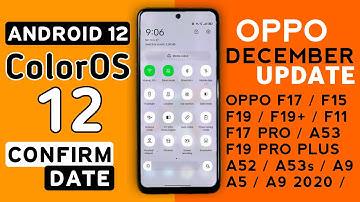 Oppo ColorOS 12 December Update | Oppo Android 12 Update for Oppo F15,F17,F19,A53,A53s,A52,F11/Pro