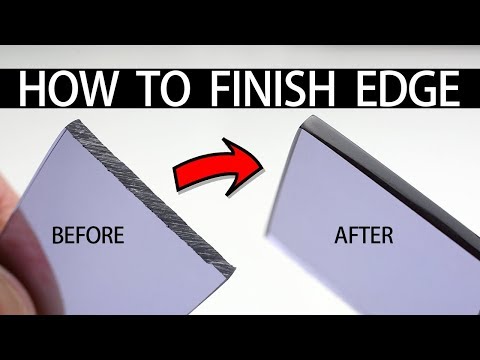 HOW TO CUT + FINISH PERSPEX ACRYLIC EGDE w HAND TOOLS