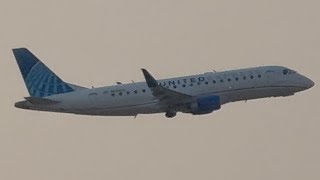 United Express (SkyWest) Embraer E175LL (Evo Blue Livery) Takeoff From Idaho Falls [N606UX]