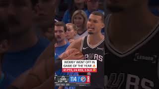 Wemby completely took over Game 1💪 #fypシ゚viral #shortsfeed #nba #basketball #wemby #follower