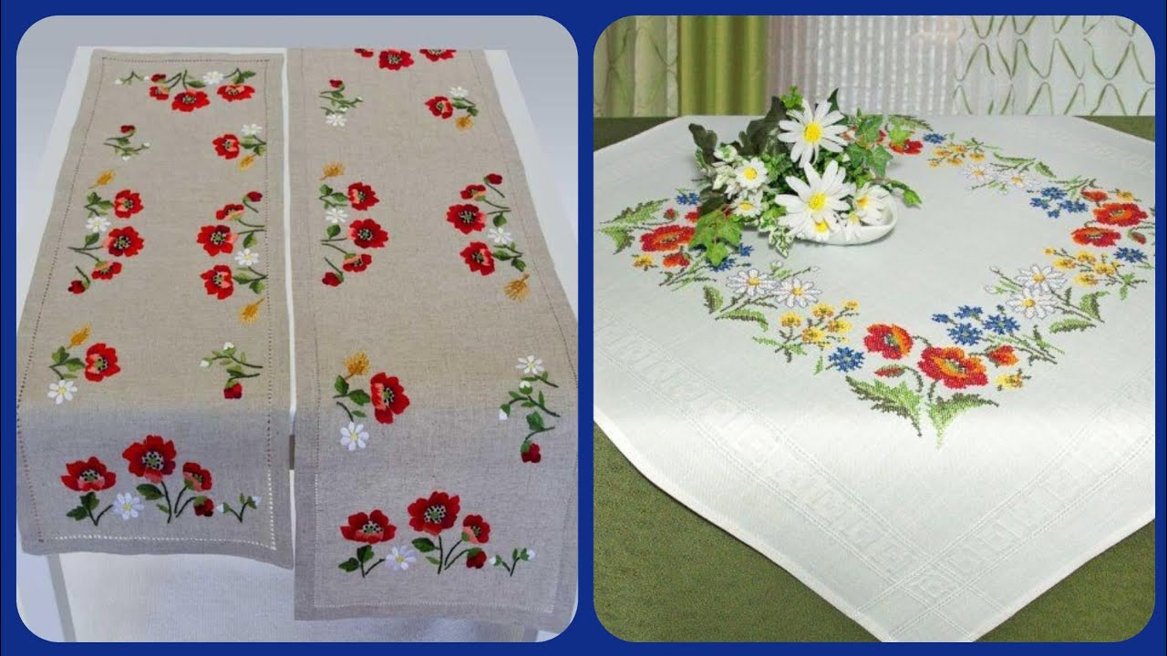 most beautiful and Stylish embroidered table covers/ table runner style