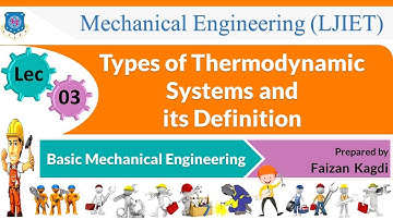 L 03 Types of Thermodynamic Systems and its Definition|Basic Mechanical Engineering|Mechanical