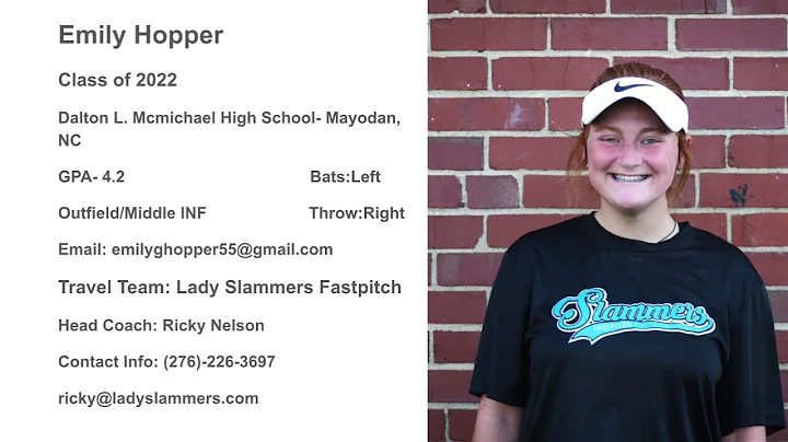 Emily Hopper College Softball Recruiting Video| Cl...