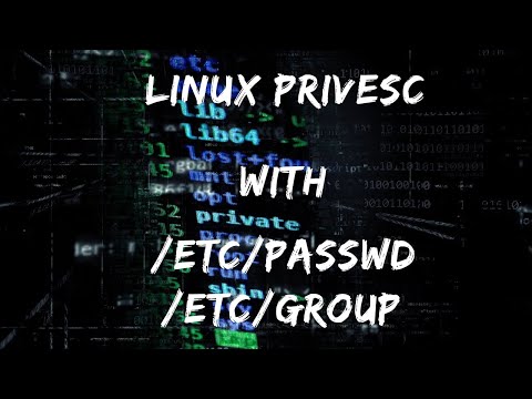 Linux Privilege Escalation with passwd and group files