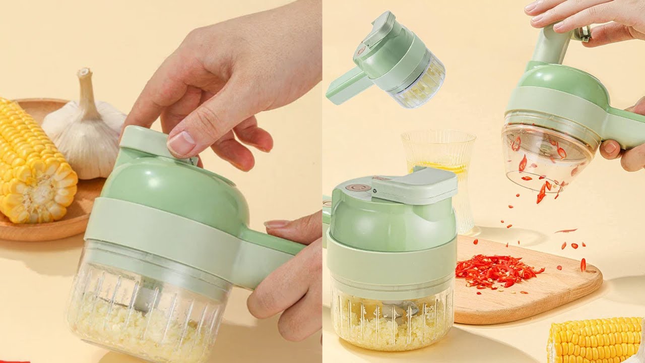 4 in 1 Electric Vegetable Chopper,Multifunctional Food