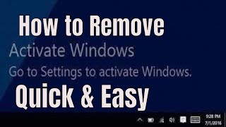 Remove Activate Windows Watermark From Your PC!