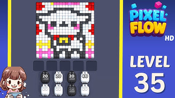 Pixel Flow Level 35 Solution Walkthrough