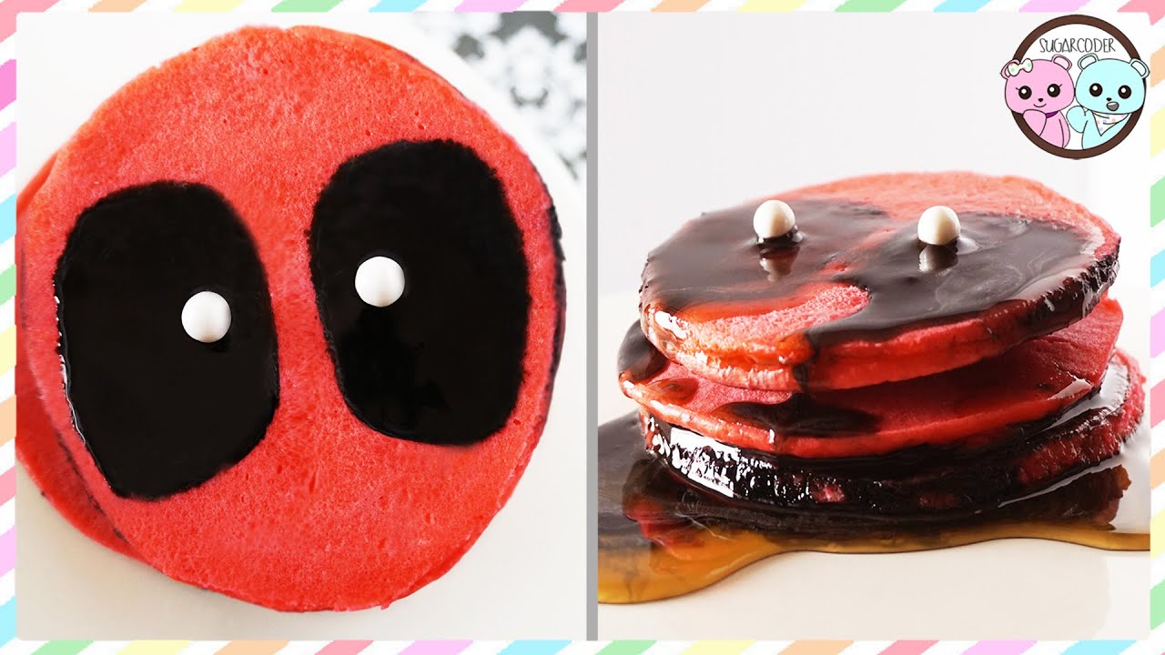 DEADPOOL PANCAKES, DEADPOOL CAKE - SUGARCODER - YouTube
