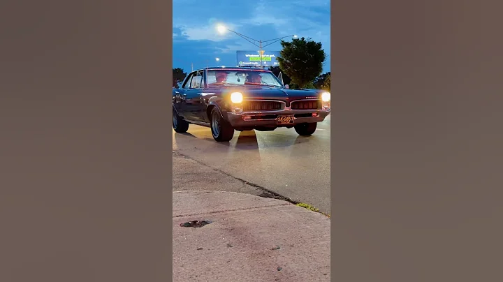 Pontiac LeMans classic car drive by engine sound at Woodward dream cruise Michigan 2025