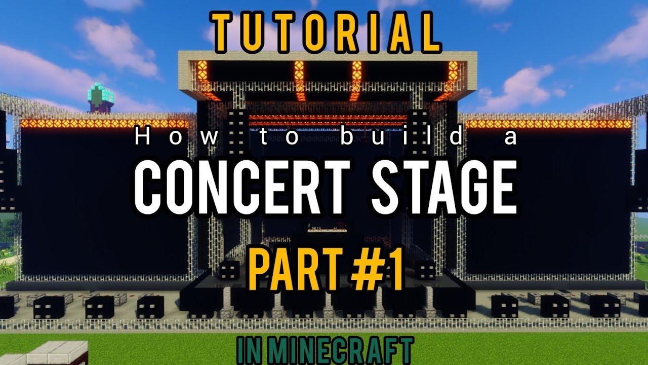 How to build a Concert/Festival Stage in Minecraft | Part #1 | Tutorial ...