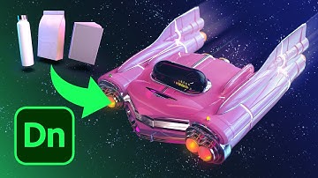 Creating a Cadillac Spaceship in Adobe Dimension (Timelapse)