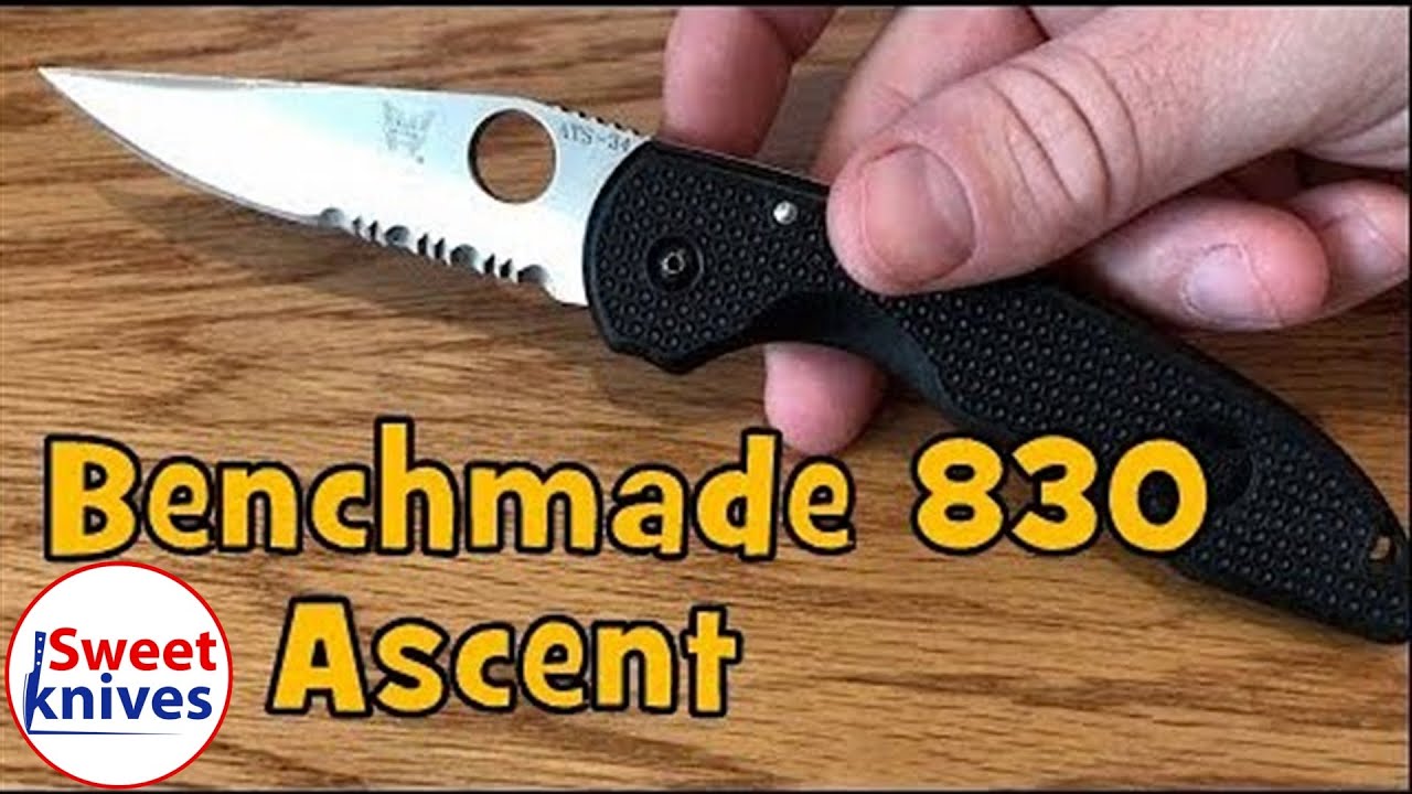 [60] Benchmade 830 Ascent Knife ATS 34 Knife Review Made in the USA