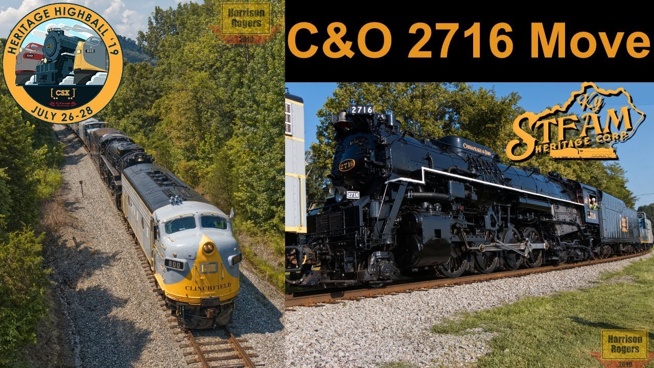 Chasing the Heritage Highball - C&O 2716 Move to Ravenna [4K]
