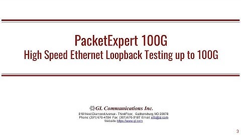 PacketExpert 100G - High Speed Ethernet Loopback Testing up to 100G
