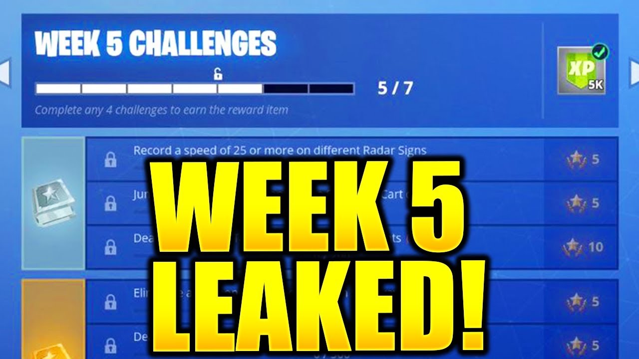 fortnite week 5 challenges leaked season 6 week 5 all challenges guide easy week 5 challenges - fortnite season 6 week 5 challenges