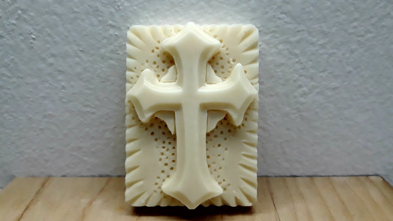 Soap carving ideas...How to carve a Cross Symbol in soap YouTube