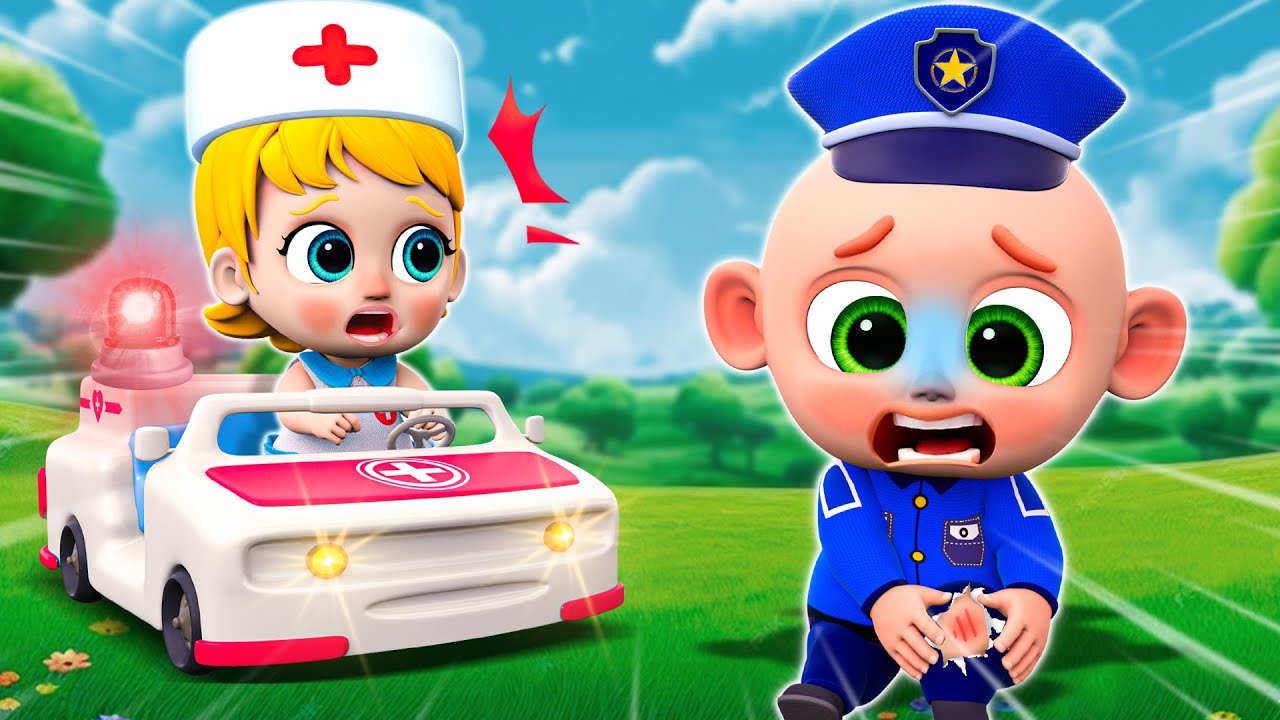 Police Officer Got a Boo Boo! | Police Cartoon + More Nursery Rhymes & Kids Songs | PIB World