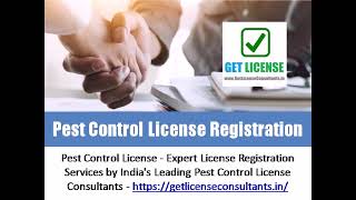 Pest Control License Registration India